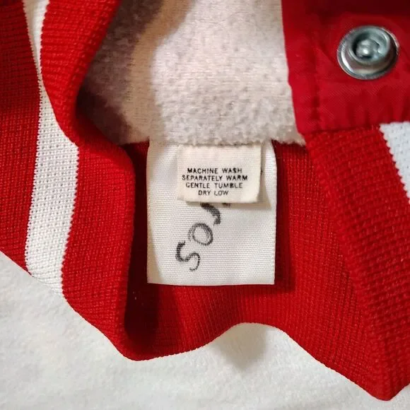 Vintage Disney EPCOT Mickey Mouse Kids Bomber Jacket Red Nylon USA Size 4 - Picture 7 of 12